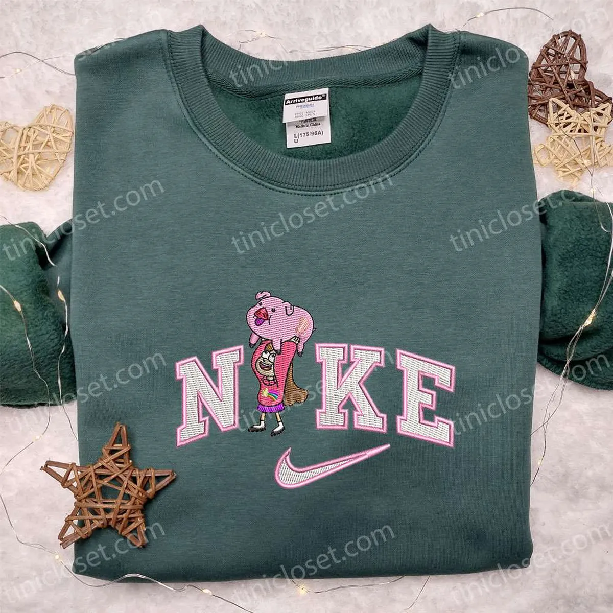 Mabel Pines And Waddles x Nike Embroidered Shirt, Gravity Falls Cartoon Embroidered Hoodie, Nike Inspired Embroidered Sweatshirt Mabel Pines And Waddles x Nike Embroidered Shirt, Gravity Falls Cartoon Embroidered Hoodie, Nike Inspired Embroidered Sweatshirt