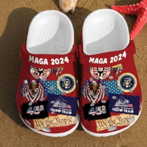 Maga 2024 Stickers Trump Vote For Girl Independence Us Day Gift 4Th Of July Gifts Crocs Clog