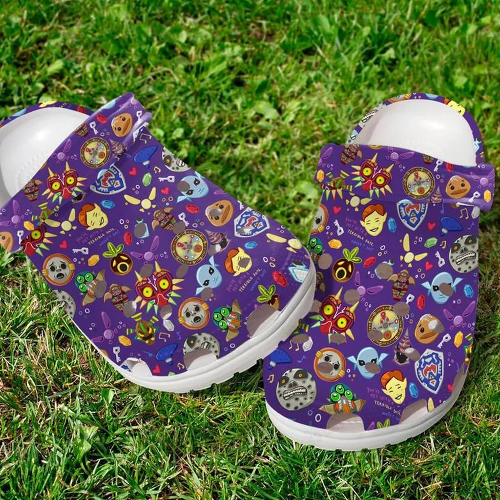 Majora Mask Pattern Crocs Classic Clogs