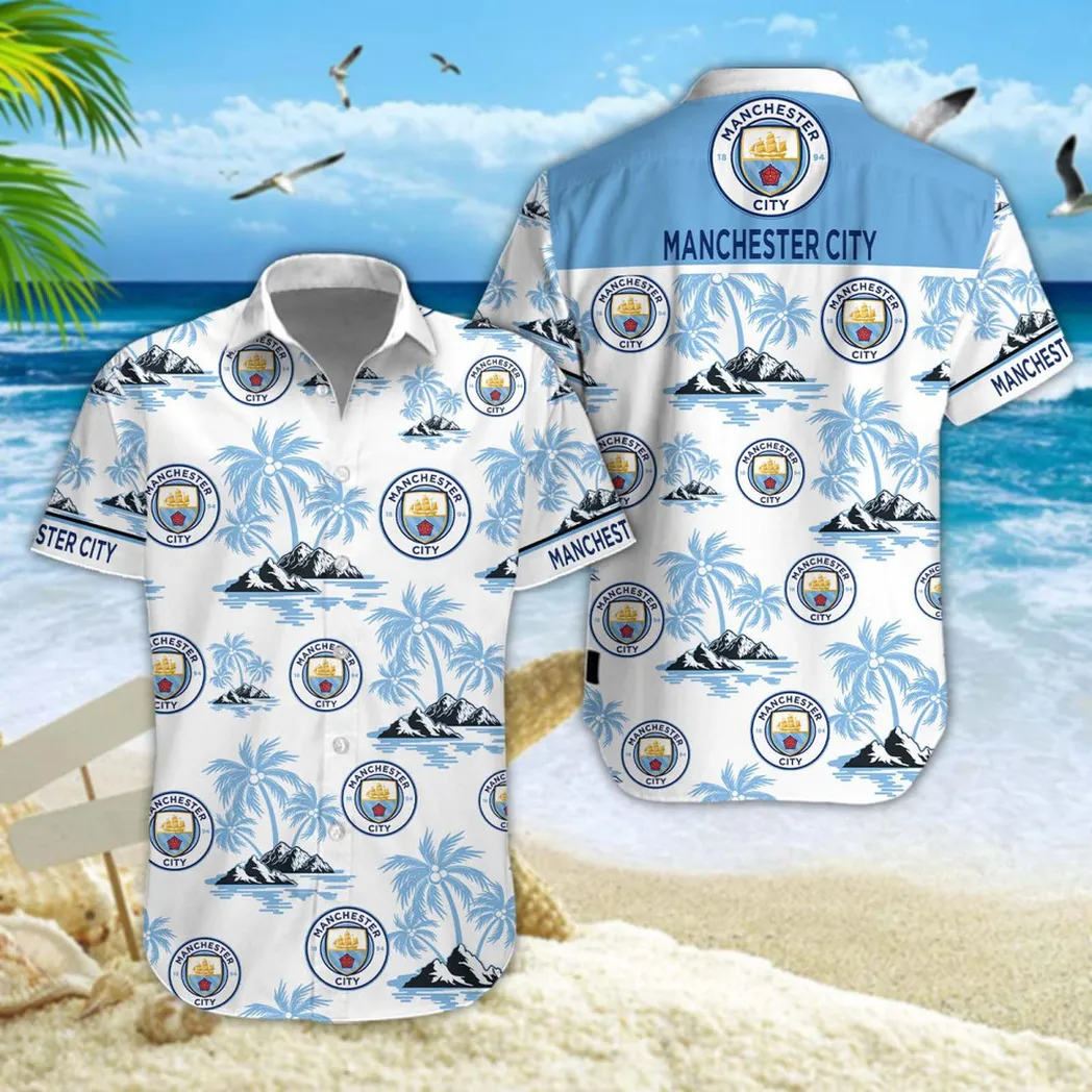 Manchester City Hawaiian Shirt Style Classic Oversized Hawaiian