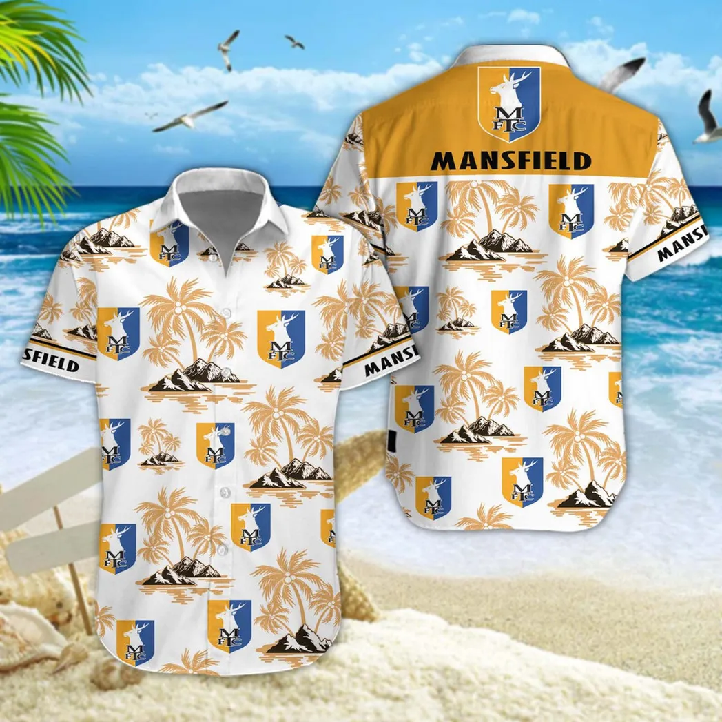 Mansfield Town Hawaiian Shirt Style Classic Oversized Hawaiian