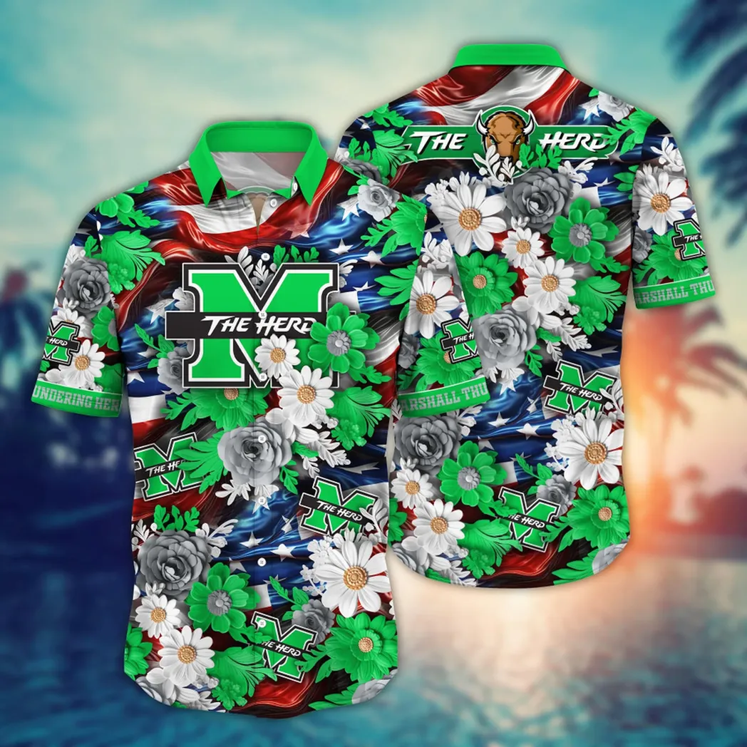 Marshall Thundering Herd NCAA Aloha Hawaiian Shirt, Summer VPHWA2451153353