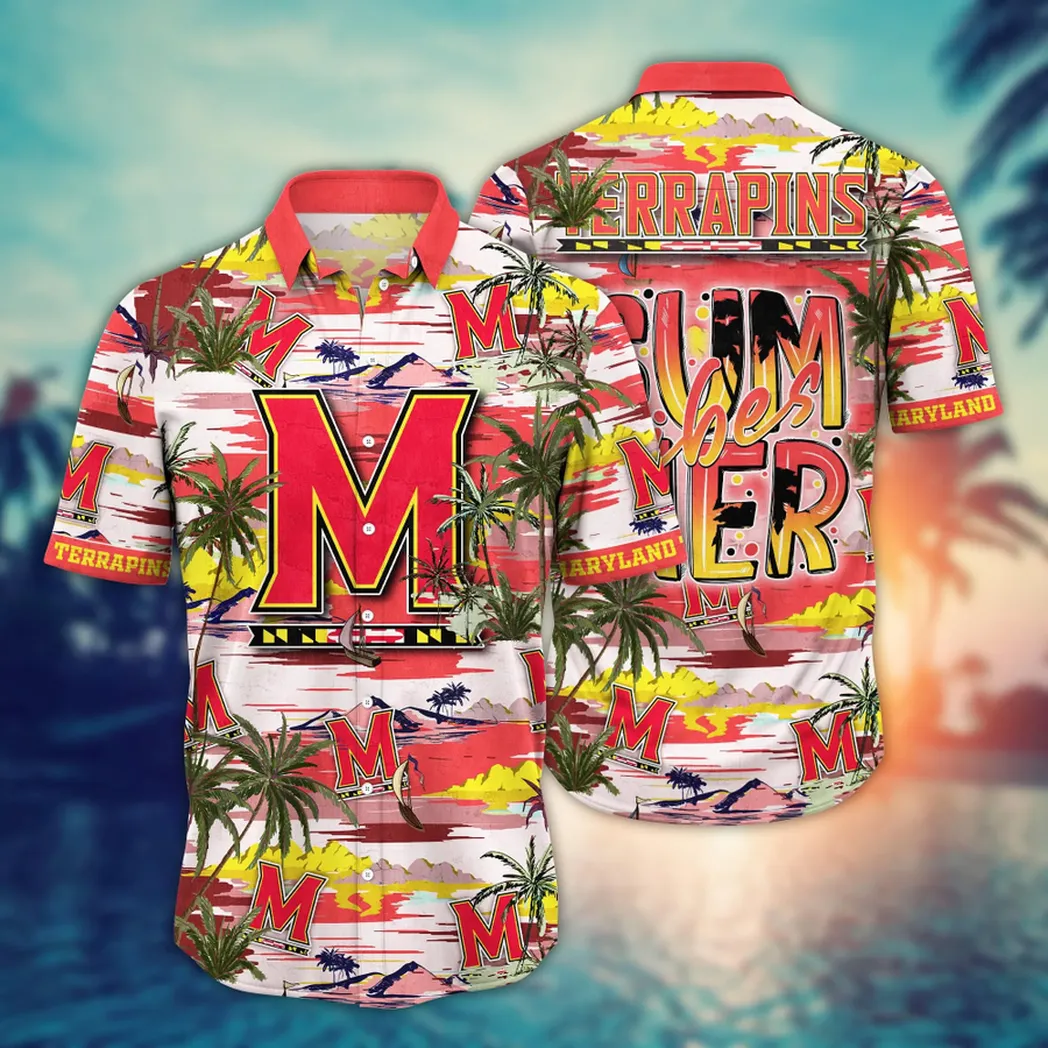Maryland Terrapins NCAA Flower Aloha Hawaiian Shirt, Summer Football Shirts VPHWA2451153975