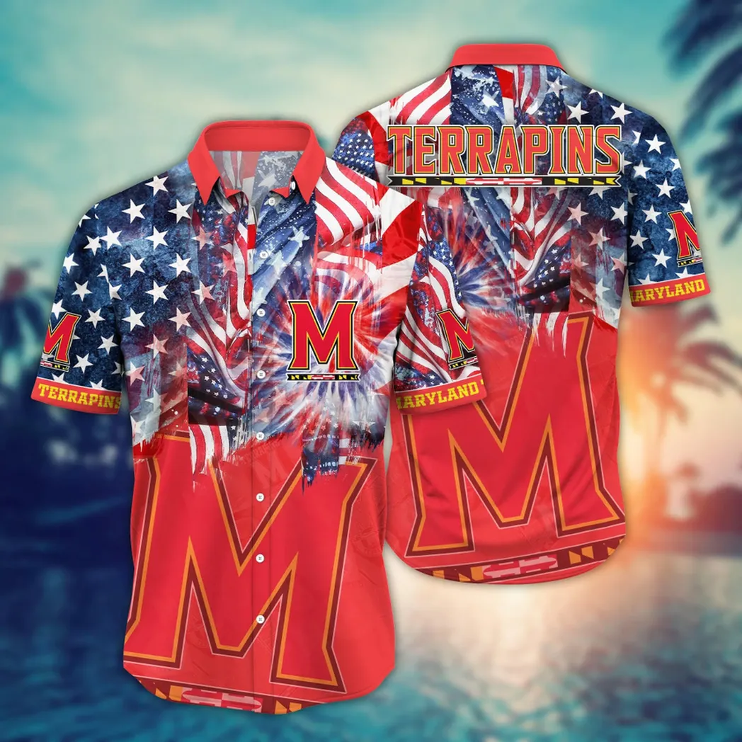 Maryland Terrapins NCAA Flower Aloha Hawaiian Shirt, Summer Football Shirts VPHWA2451154289