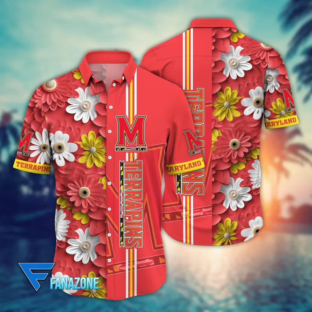 Maryland Terrapins, Style Hot Trending Summer NCAA Flower Aloha Hawaiian Shirt, Summer Football Shirts VPHWA2451155181