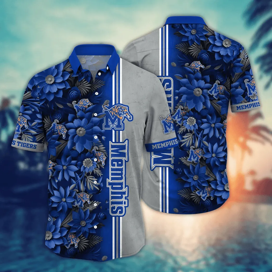 Memphis Tigers NCAA Flower Aloha Hawaiian Shirt, Custom Summer Football Shirts VPHWA2451153259