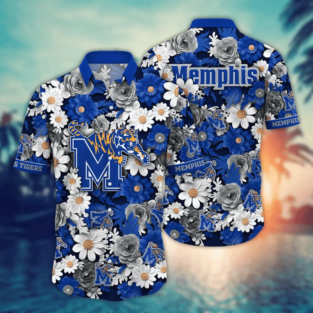 Memphis Tigers NCAA Flower Aloha Hawaiian Shirt, Summer Football Shirts VPHWA2451153915