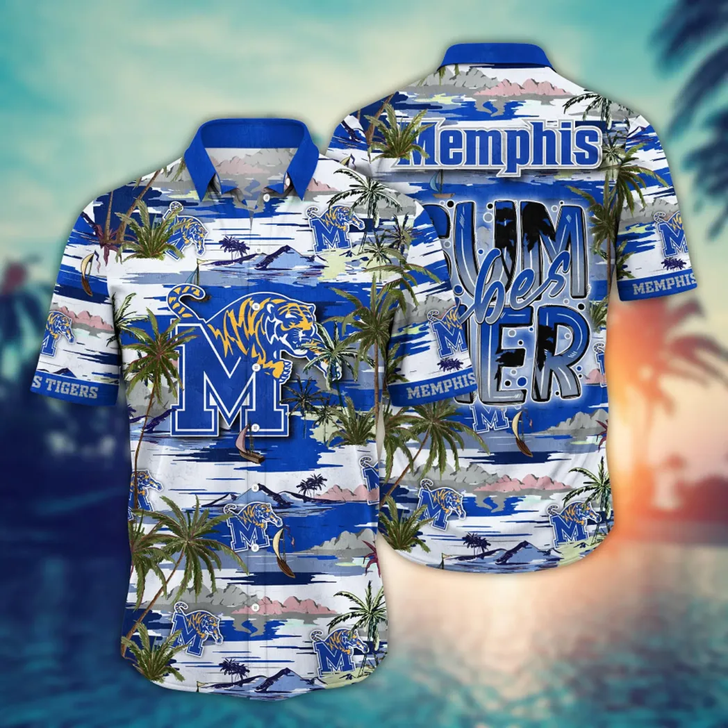 Memphis Tigers NCAA Flower Aloha Hawaiian Shirt, Summer Football Shirts VPHWA2451153974