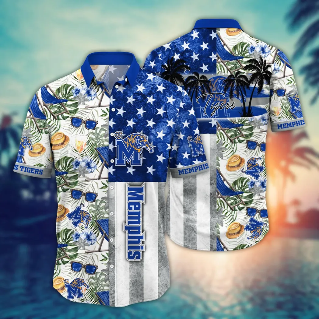 Memphis Tigers NCAA Flower Aloha Hawaiian Shirt, Summer Football Shirts VPHWA2451154241