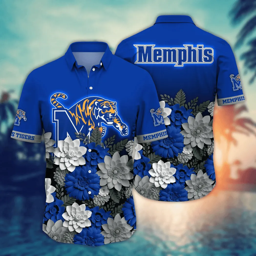 Memphis Tigers NCAA Flower Aloha Hawaiian Shirt, Summer Football Shirts VPHWA2451155084