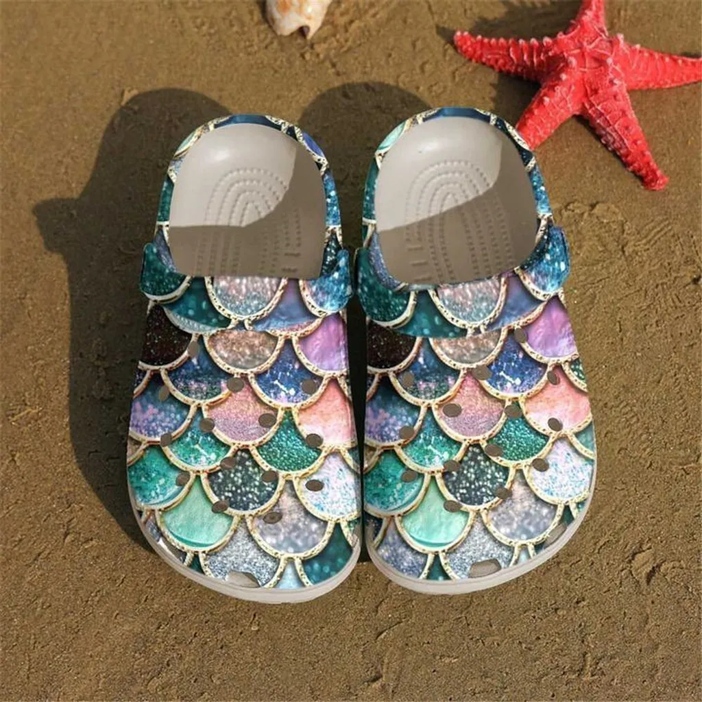 Mermaid Fin Crocs Classic Clogs