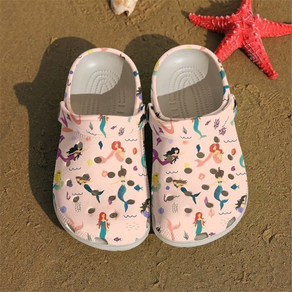 Mermaid Pattern Crocs Classic Clogs