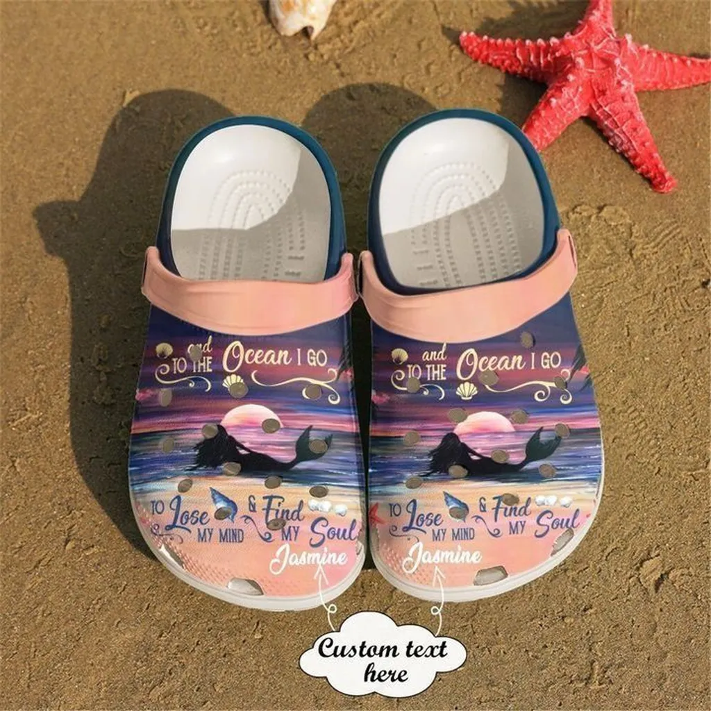 Mermaid Personalized To The Ocean I Go Crocs Classic Clogs