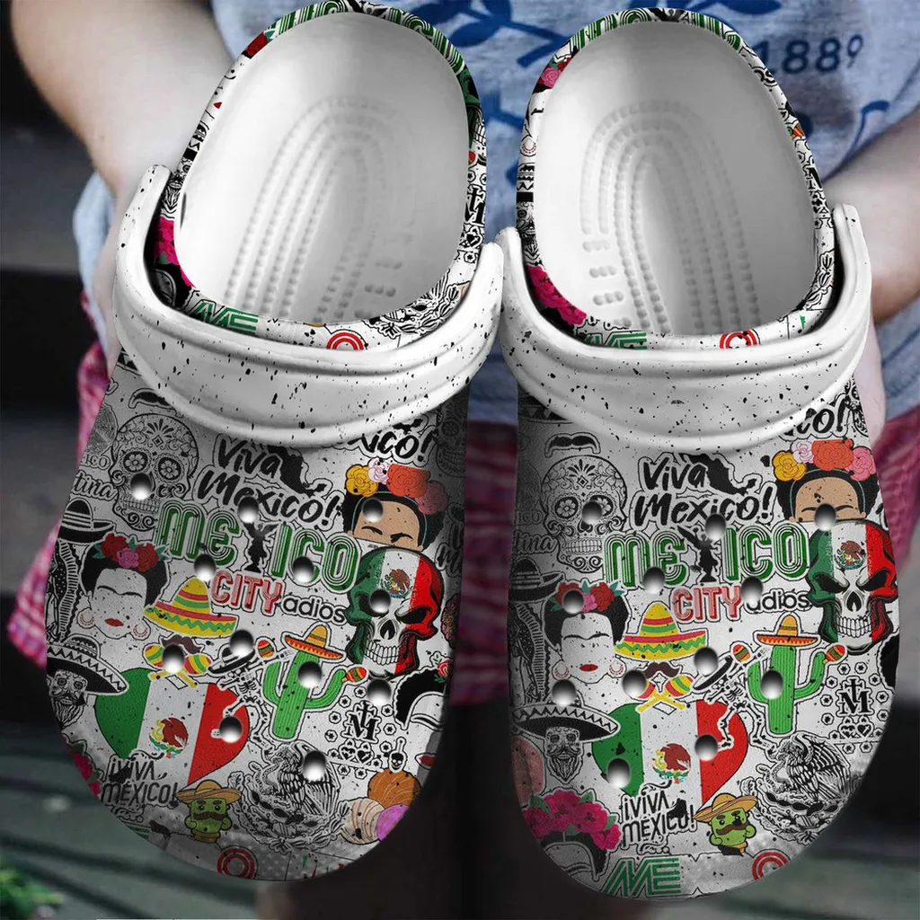 Mexican Symbols Gift For Fan Classic Water Rubber Crocs Clog