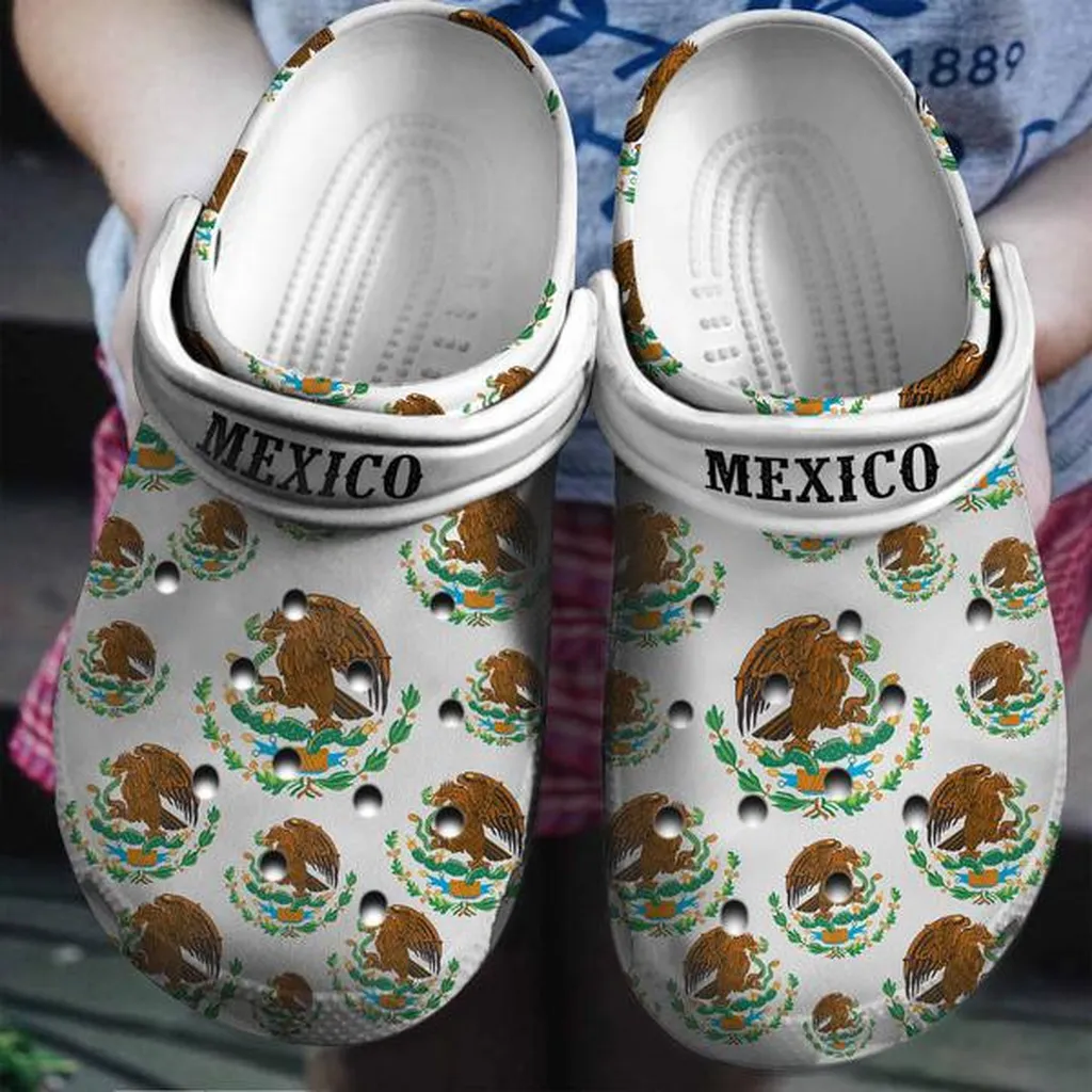 Mexico Symbol Gift For Fan Classic Water Rubber Crocs Clog