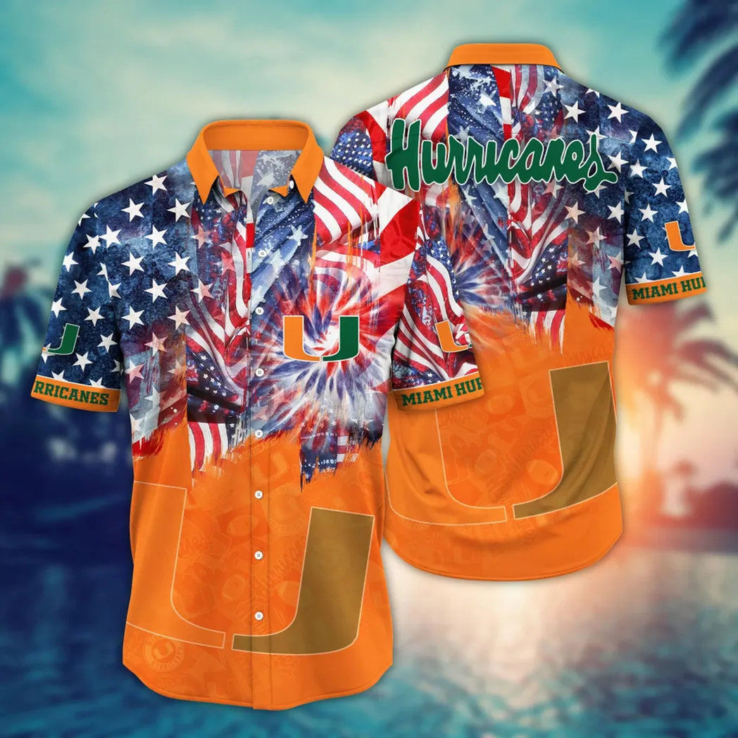 Miami Hurricanes NCAA Flower Aloha Hawaiian Shirt, Summer Football Shirts VPHWA2451154162