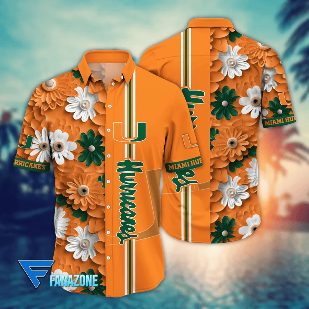 Miami Hurricanes, Style Hot Trending Summer NCAA Flower Aloha Hawaiian Shirt, Summer Football Shirts VPHWA2451155152