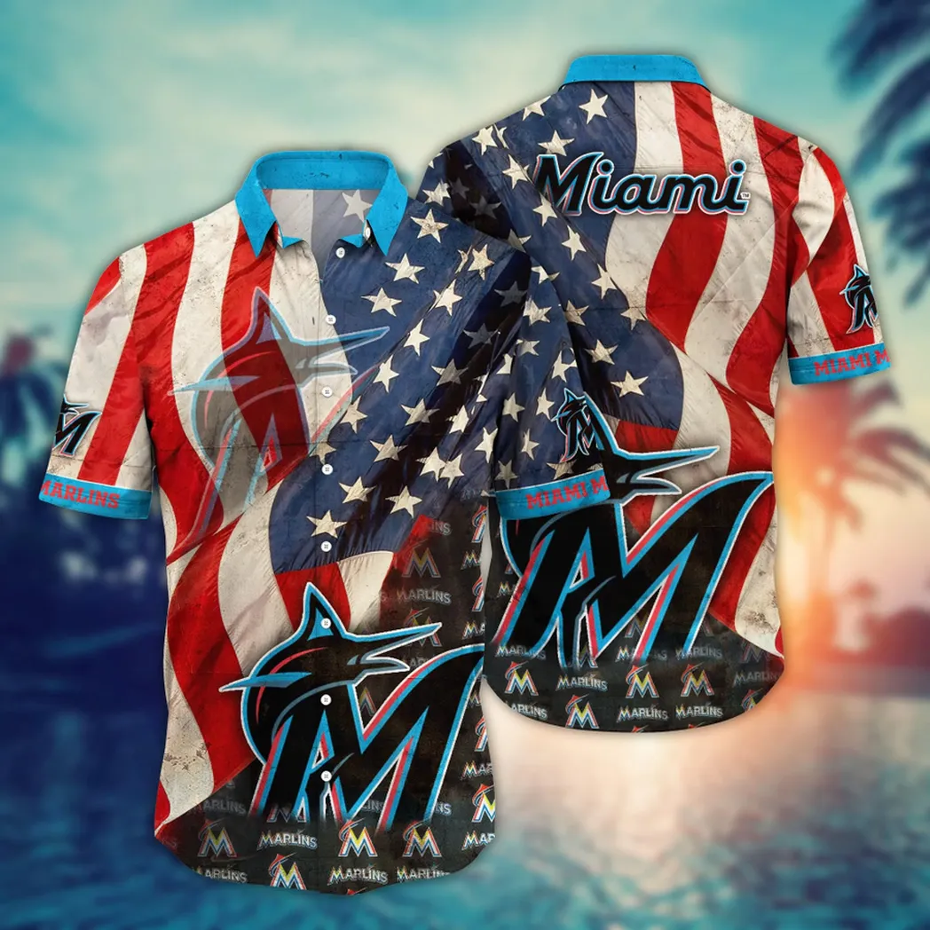 Miami Marlins MLB Flower Aloha Hawaiian Shirt, Summer Football Shirts VPHWA2451152713