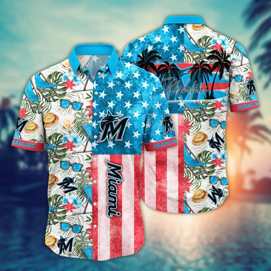 Miami Marlins MLB Flower Aloha Hawaiian Shirt, Summer Football Shirts VPHWA2451152800