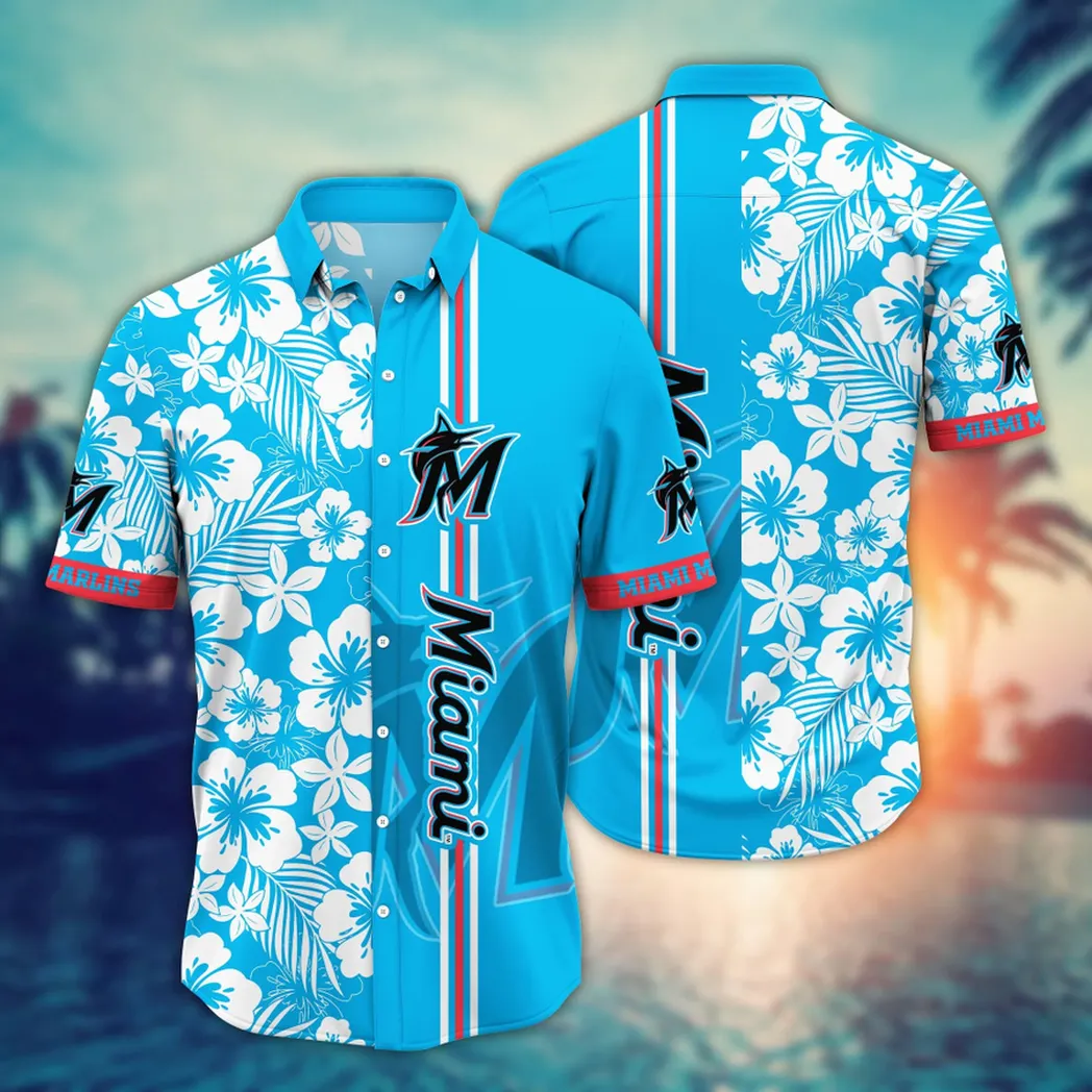 Miami Marlins MLB Flower Aloha Hawaiian Shirt, Summer Football Shirts VPHWA2451154740