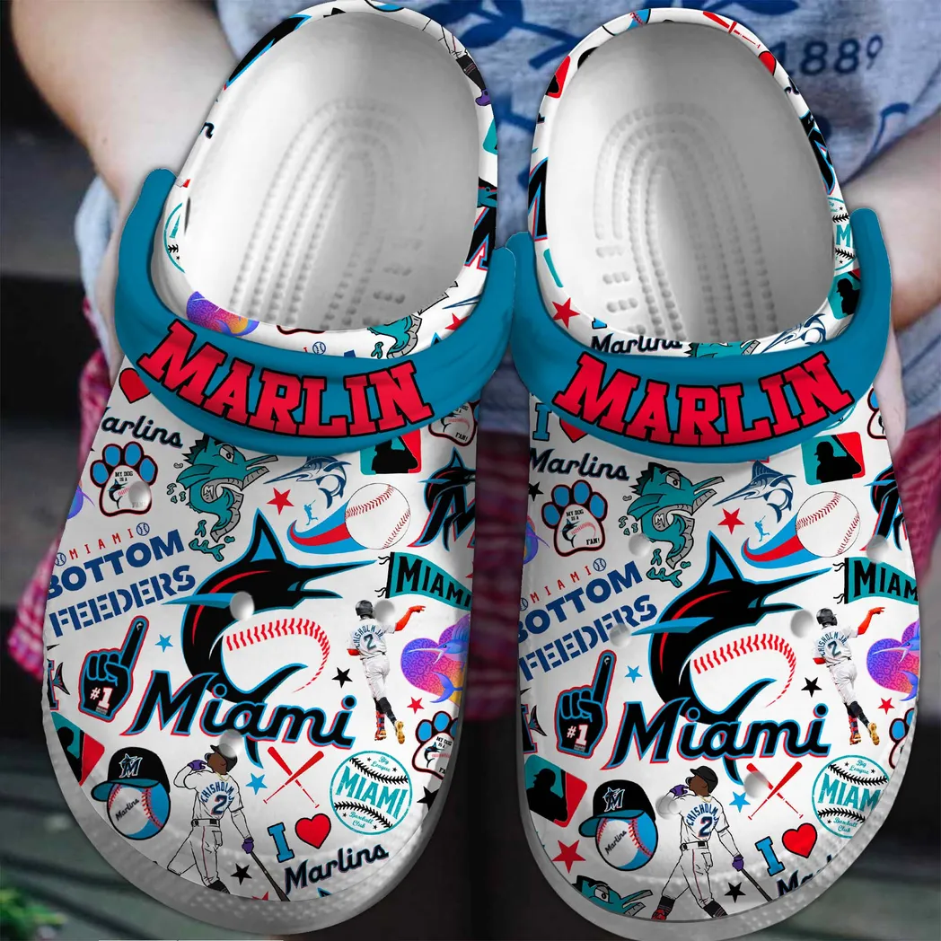 Miami Marlins MLB Sport Crocs Clogs