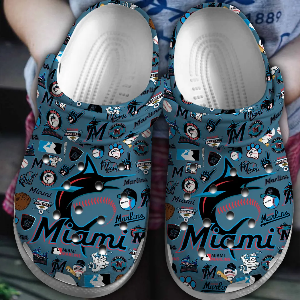 Miami Marlins MLB Sport Crocs Clogs