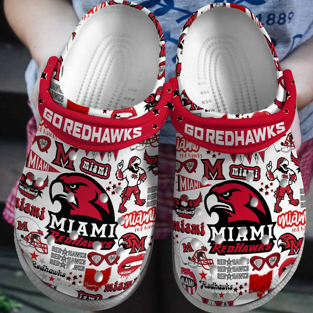 Miami Red Hawks NCAA Sport Crocs Clogs