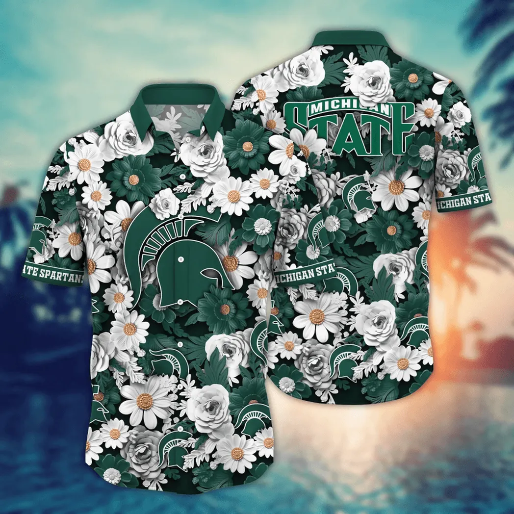 Michigan State Spartans NCAA Flower Aloha Hawaiian Shirt, Summer Football Shirts VPHWA2451153928