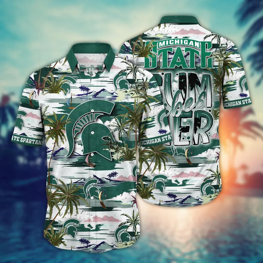 Michigan State Spartans NCAA Flower Aloha Hawaiian Shirt, Summer Football Shirts VPHWA2451154015