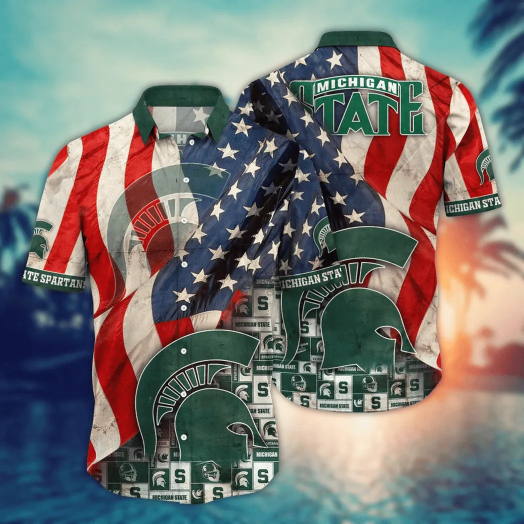 Michigan State Spartans NCAA Flower Aloha Hawaiian Shirt, Summer Football Shirts VPHWA2451154102