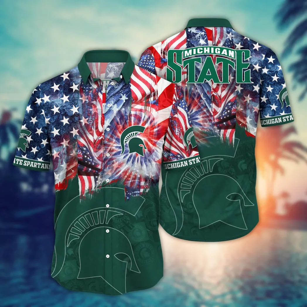 Michigan State Spartans NCAA Flower Aloha Hawaiian Shirt, Summer Football Shirts VPHWA2451154115