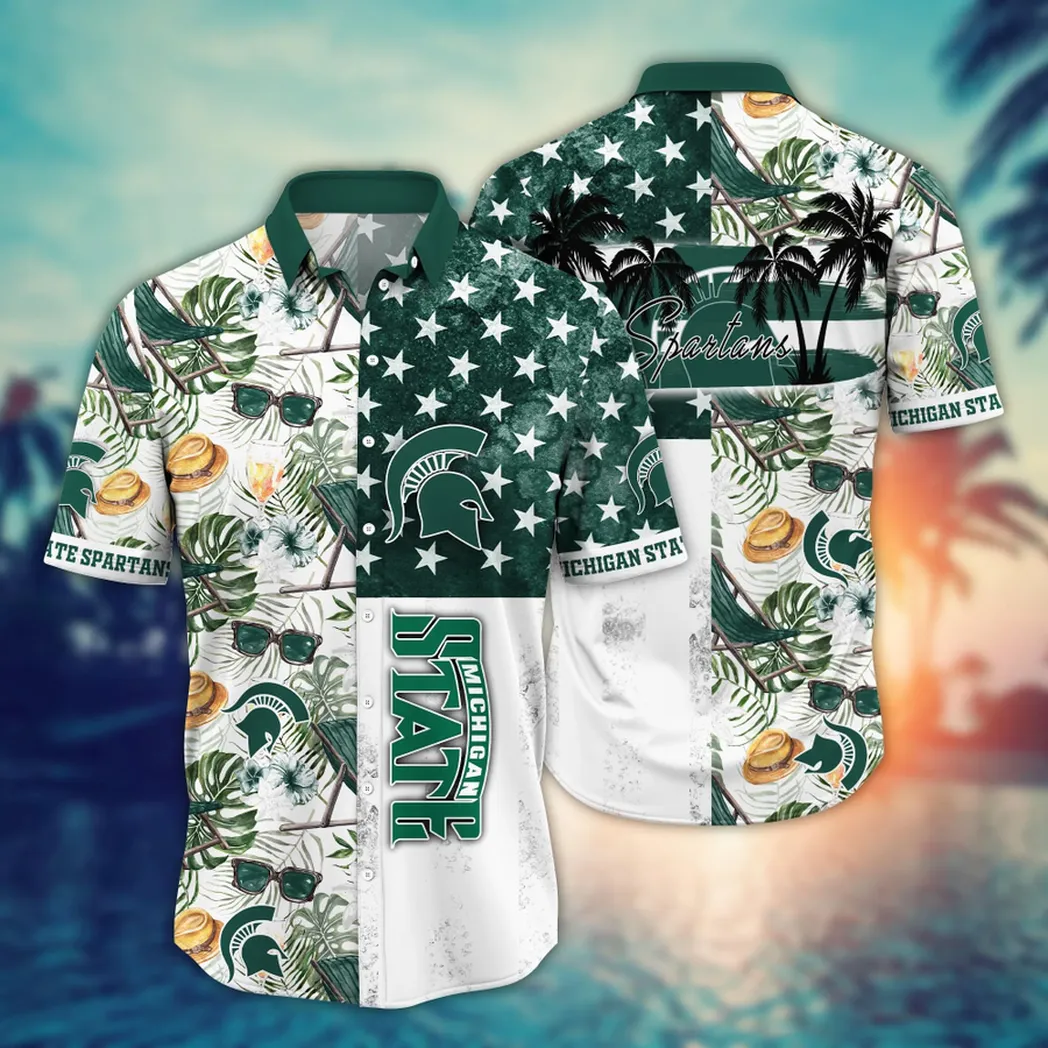 Michigan State Spartans NCAA Flower Aloha Hawaiian Shirt, Summer Football Shirts VPHWA2451154180