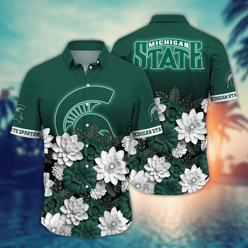 Michigan State Spartans NCAA Flower Aloha Hawaiian Shirt, Summer Football Shirts VPHWA2451155096