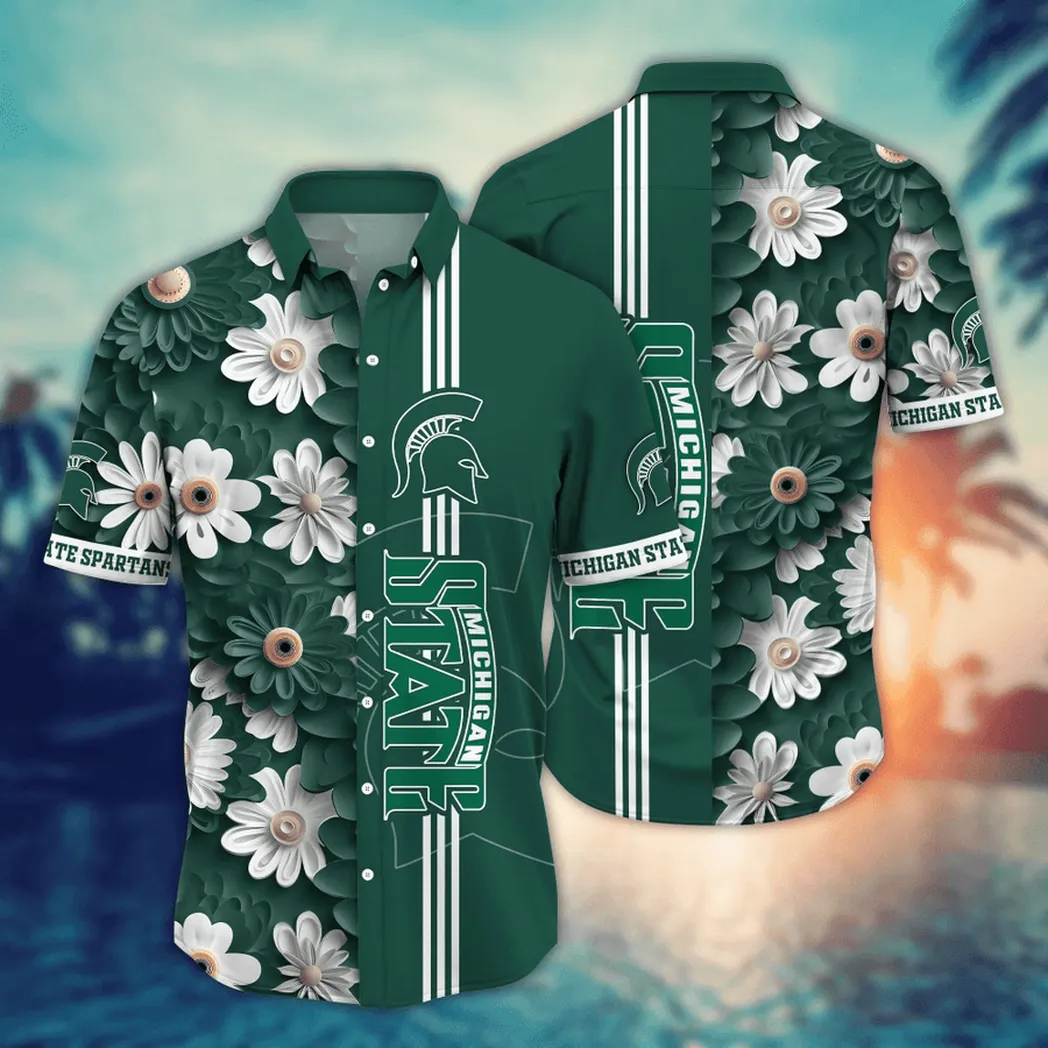 Michigan State Spartans, Style Hot Trending Summer NCAA Flower Aloha Hawaiian Shirt, Summer Football Shirts VPHWA2451155197