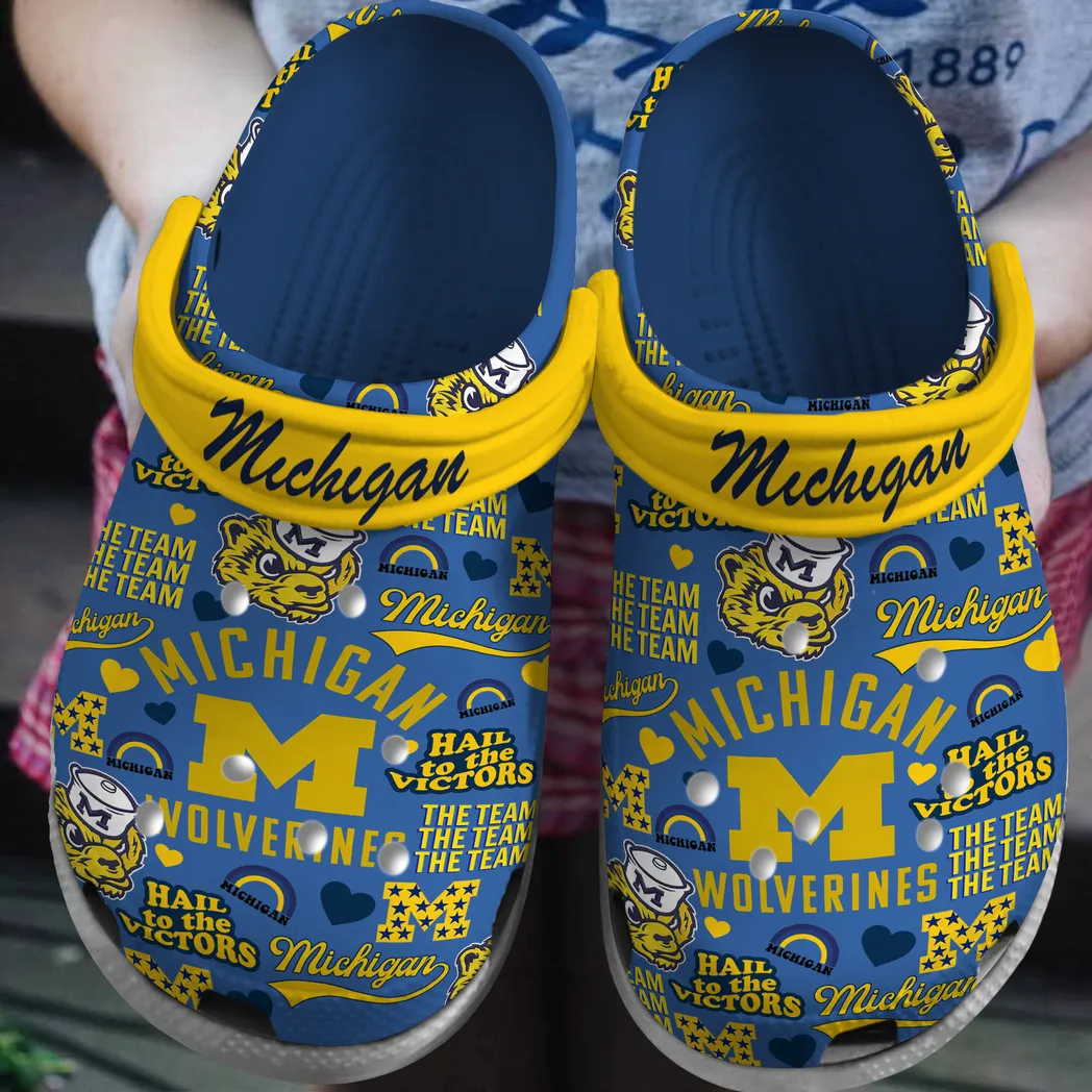 Michigan Wolverines NCAA Sport Crocs Clogs