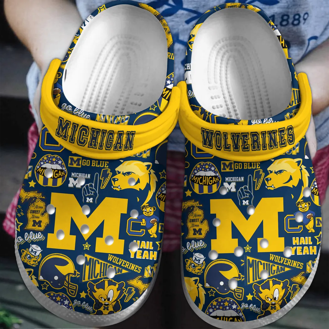 Michigan Wolverines NCAA Sport Crocs Clogs