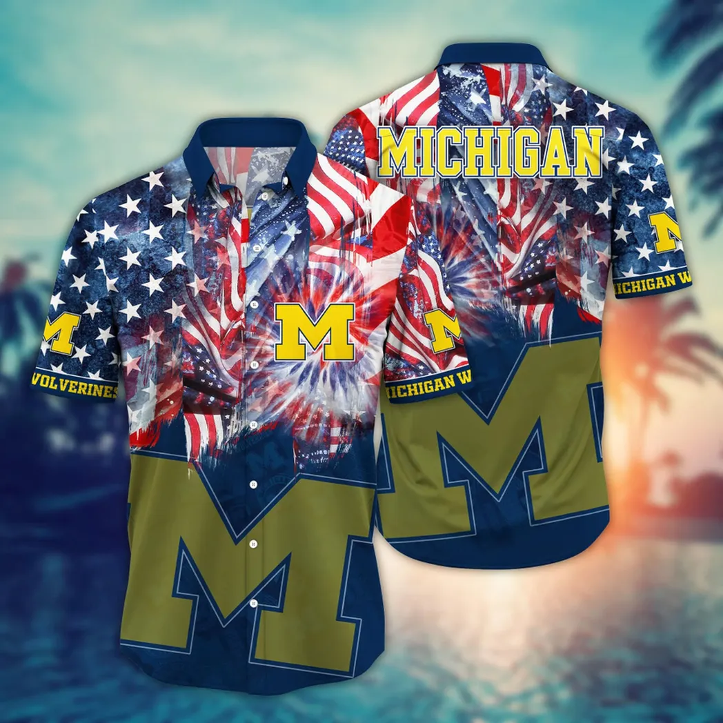 Michigan Wolverines, Style Hot Trending Summer NCAA Flower Aloha Hawaiian Shirt, Summer Football Shirts VPHWA2451154169