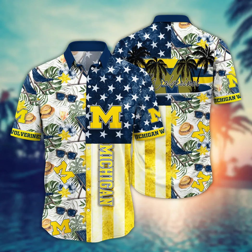 Michigan Wolverines, Style Hot Trending Summer NCAA Flower Aloha Hawaiian Shirt, Summer Football Shirts VPHWA2451154208