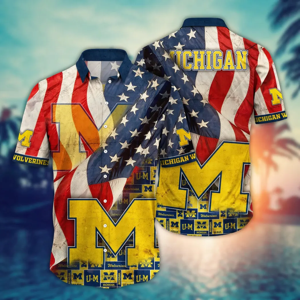 Michigan Wolverines, Style Hot Trending Summer NCAA Flower Aloha Hawaiian Shirt, Summer Football Shirts VPHWA2451154229