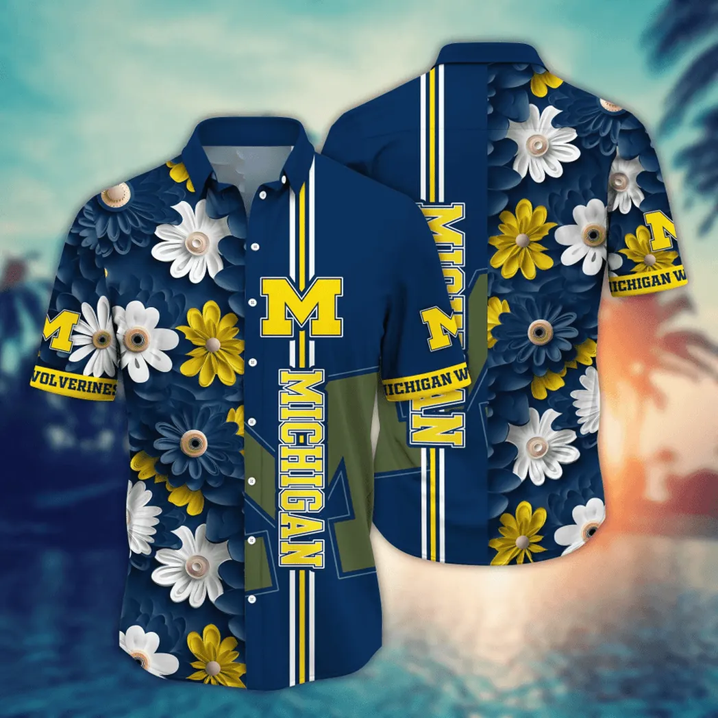 Michigan Wolverines, Style Hot Trending Summer NCAA Flower Aloha Hawaiian Shirt, Summer Football Shirts VPHWA2451155194