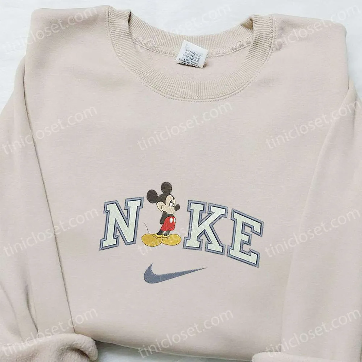 Mickey Glance x Nike Embroidered Shirt, Disney Characters Embroidered Hoodie, Best Gift Ideas