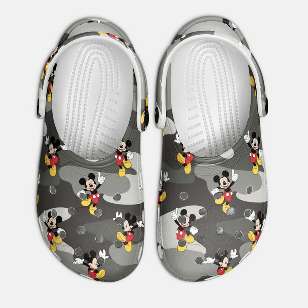 Mickey Mouse Army Camouflage Clogs