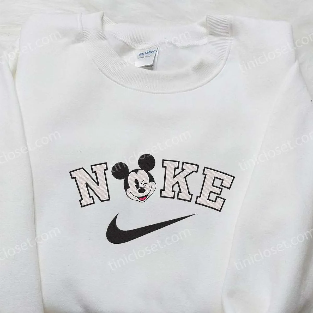 Mickey Mouse x Nike Embroidered Hoodie, Mickey Mouse Disney Embroidered Shirt, Nike Inspired Embroidered Shirt