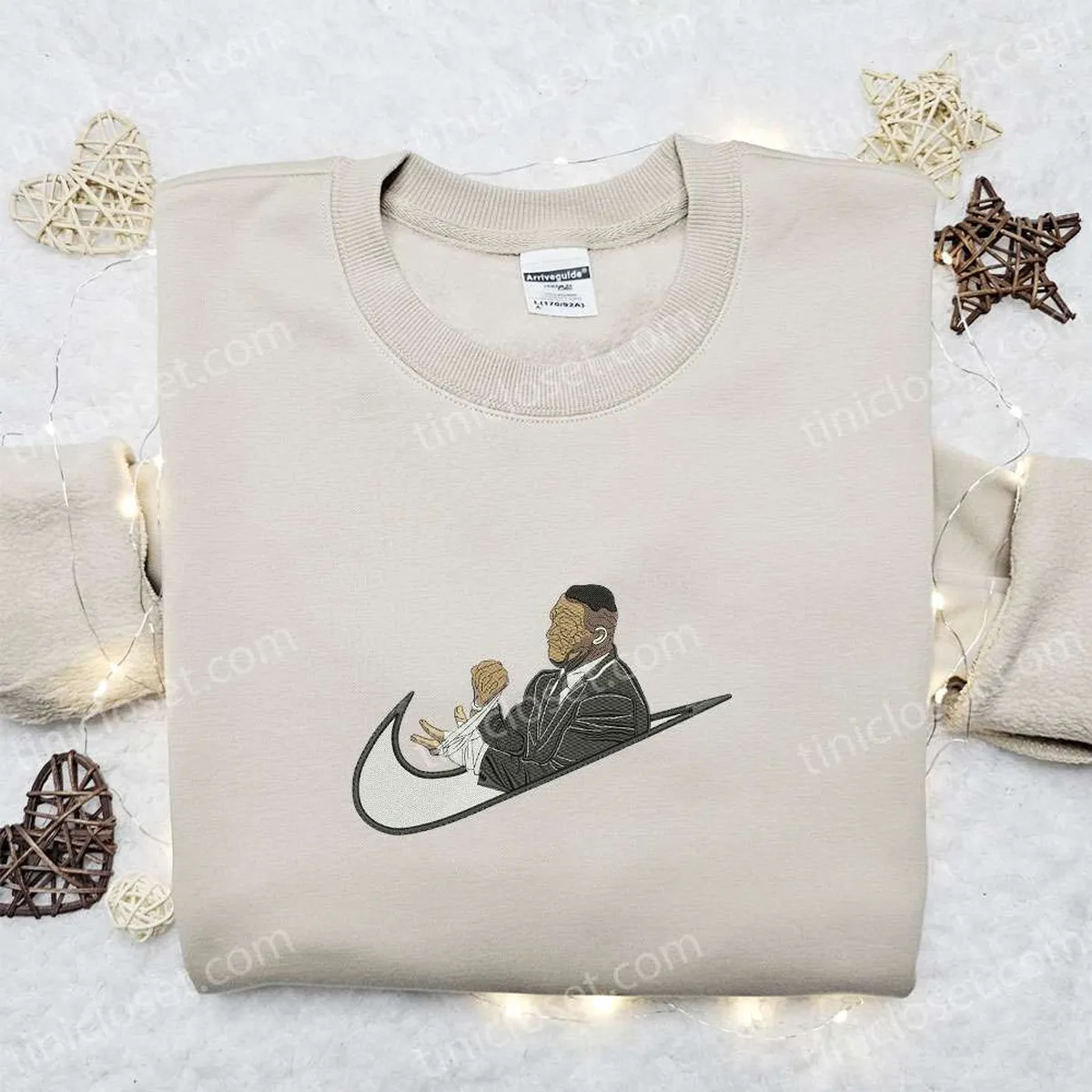 Mike Tyson x Swoosh Embroidered Sweatshirt, Celebrity Embroidered Shirt, Best Gift Ideas For All Occasions