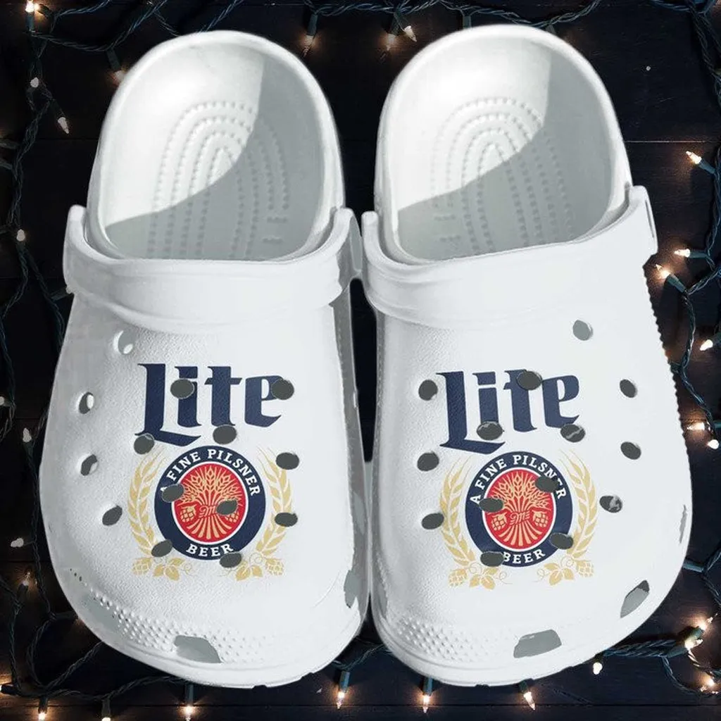 Miller Lite Funny Beer Drinking Crocs Clog