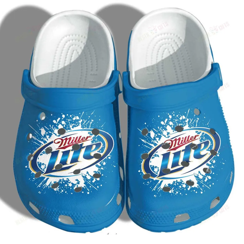 Miller Lite Funny Crocs, Personalized Crocs Classic Clogs