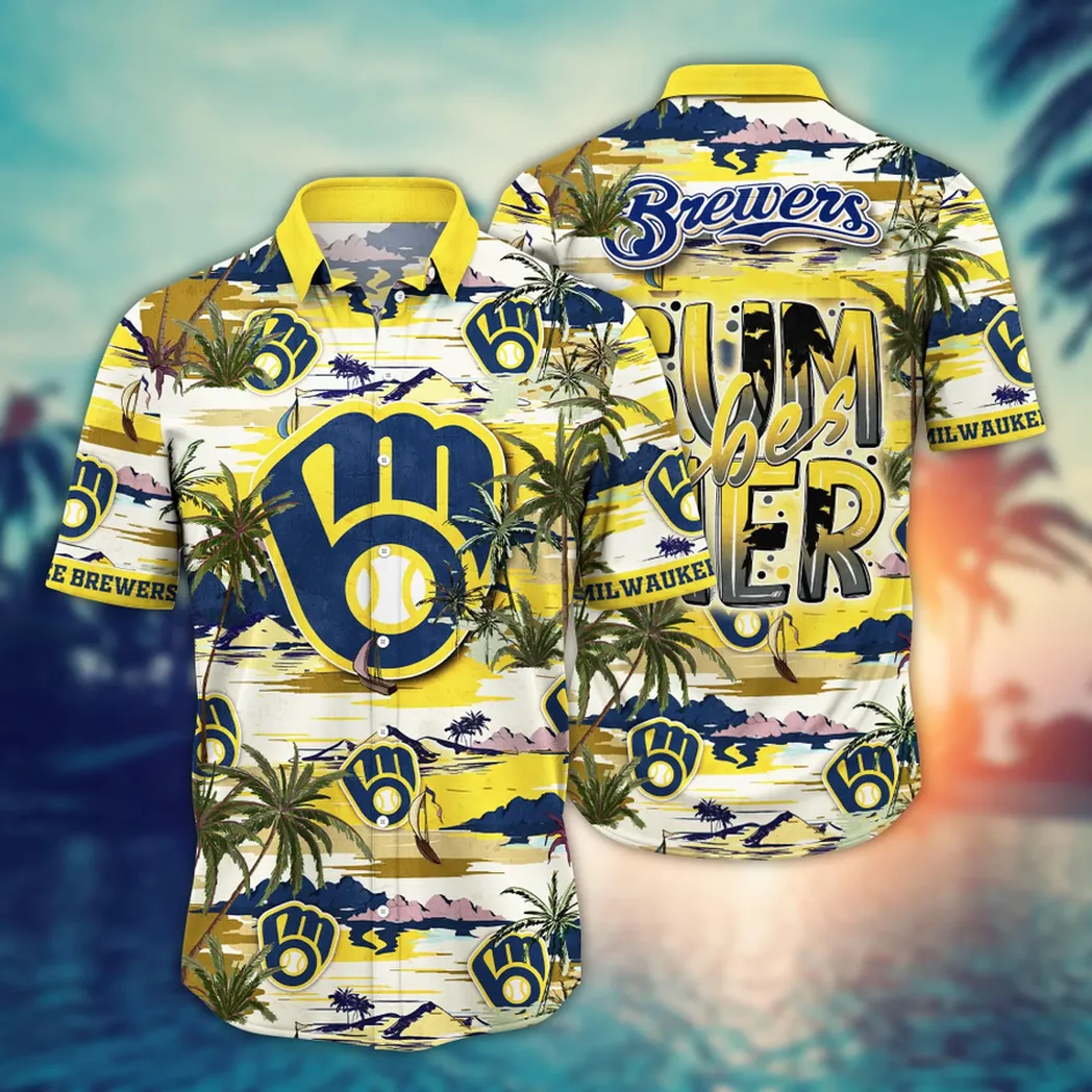 Milwaukee Brewers MLB Flower Aloha Hawaiian Shirt, Summer Football Shirts VPHWA2451152644