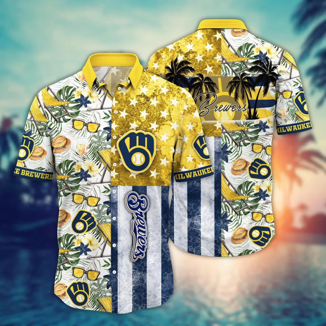 Milwaukee Brewers MLB Flower Aloha Hawaiian Shirt, Summer Football Shirts VPHWA2451152678