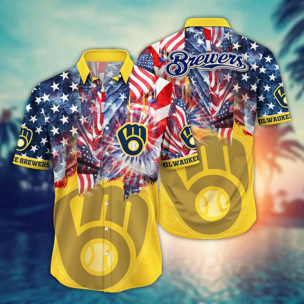 Milwaukee Brewers MLB Flower Aloha Hawaiian Shirt, Summer Football Shirts VPHWA2451152696