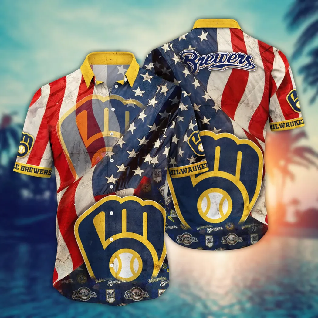 Milwaukee Brewers MLB Flower Aloha Hawaiian Shirt, Summer Football Shirts VPHWA2451152773